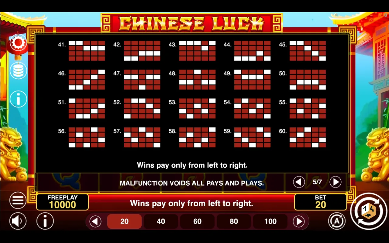 Game rules, page 5 — Chinese Luck