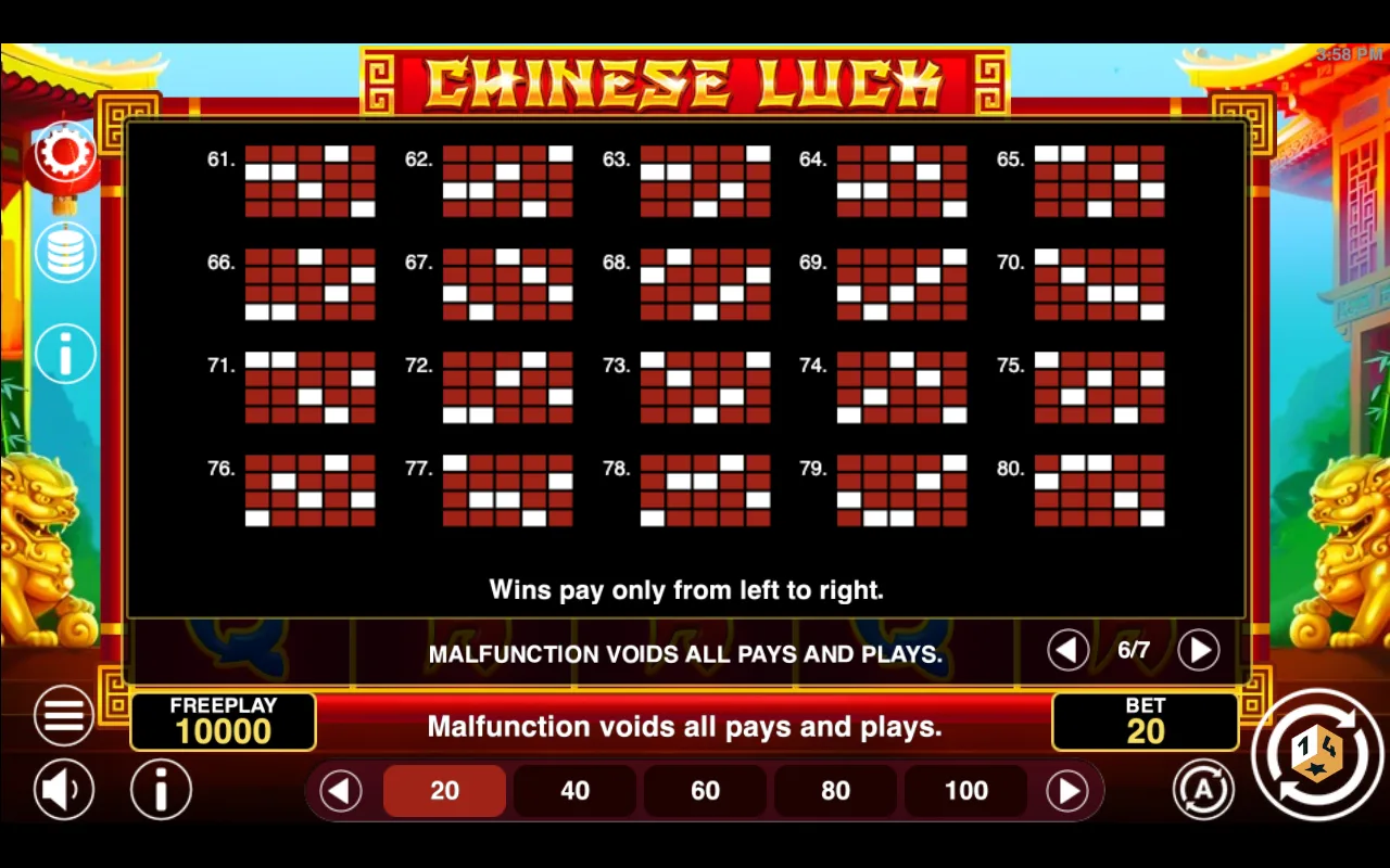 Game rules, page 6 — Chinese Luck