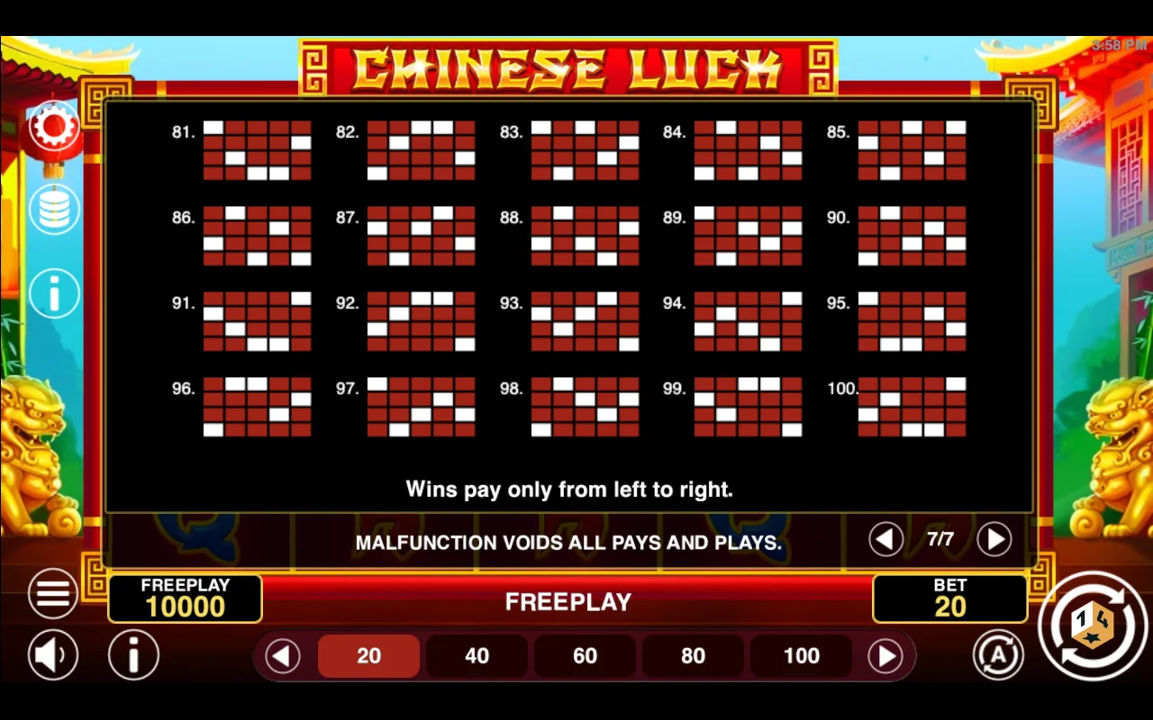 Game rules, page 7 — Chinese Luck