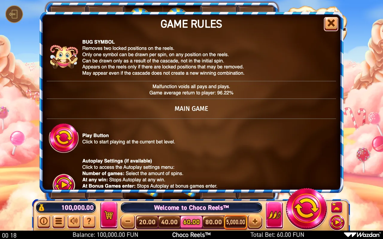 Game rules, page 10 — Choco Reels