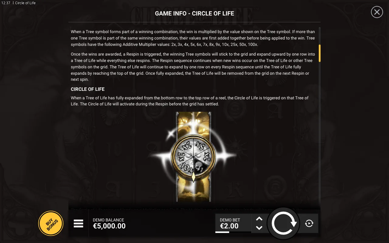 Game rules, page 2 — Circle of Life