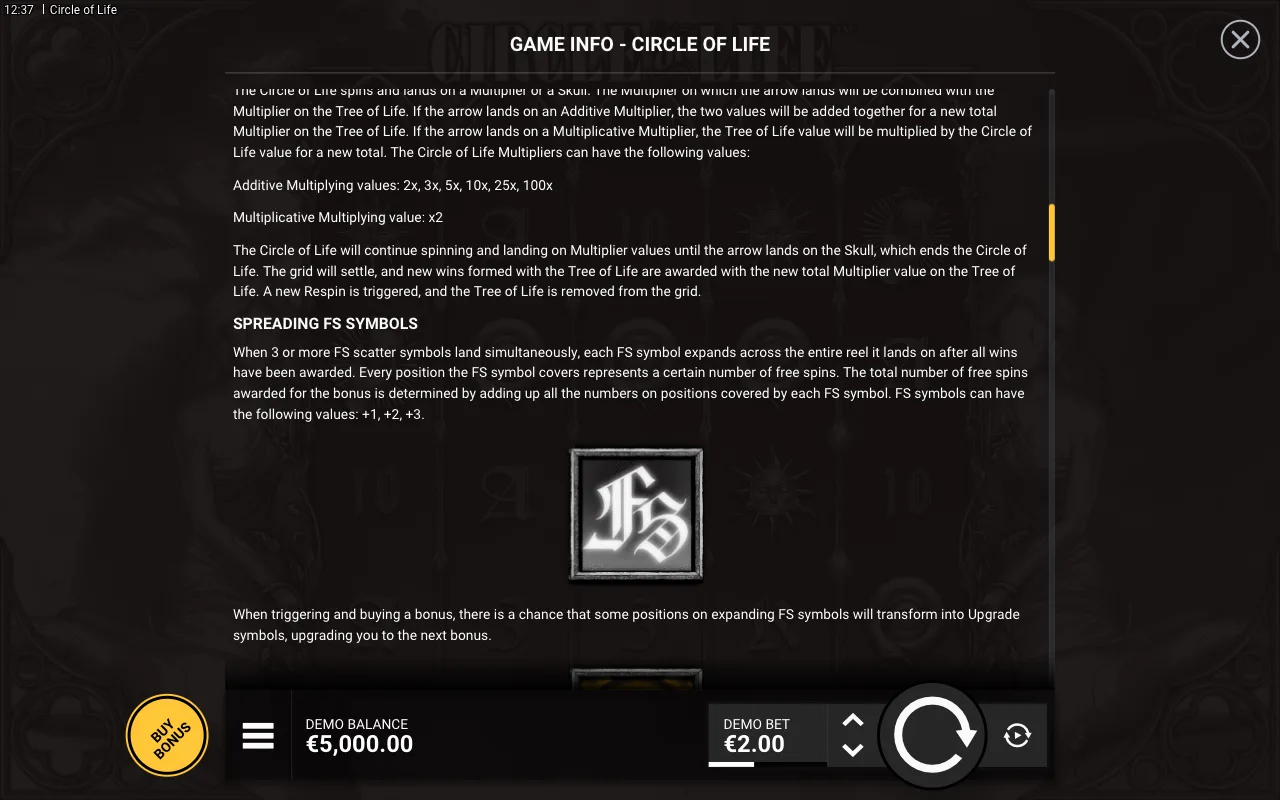 Game rules, page 3 — Circle of Life