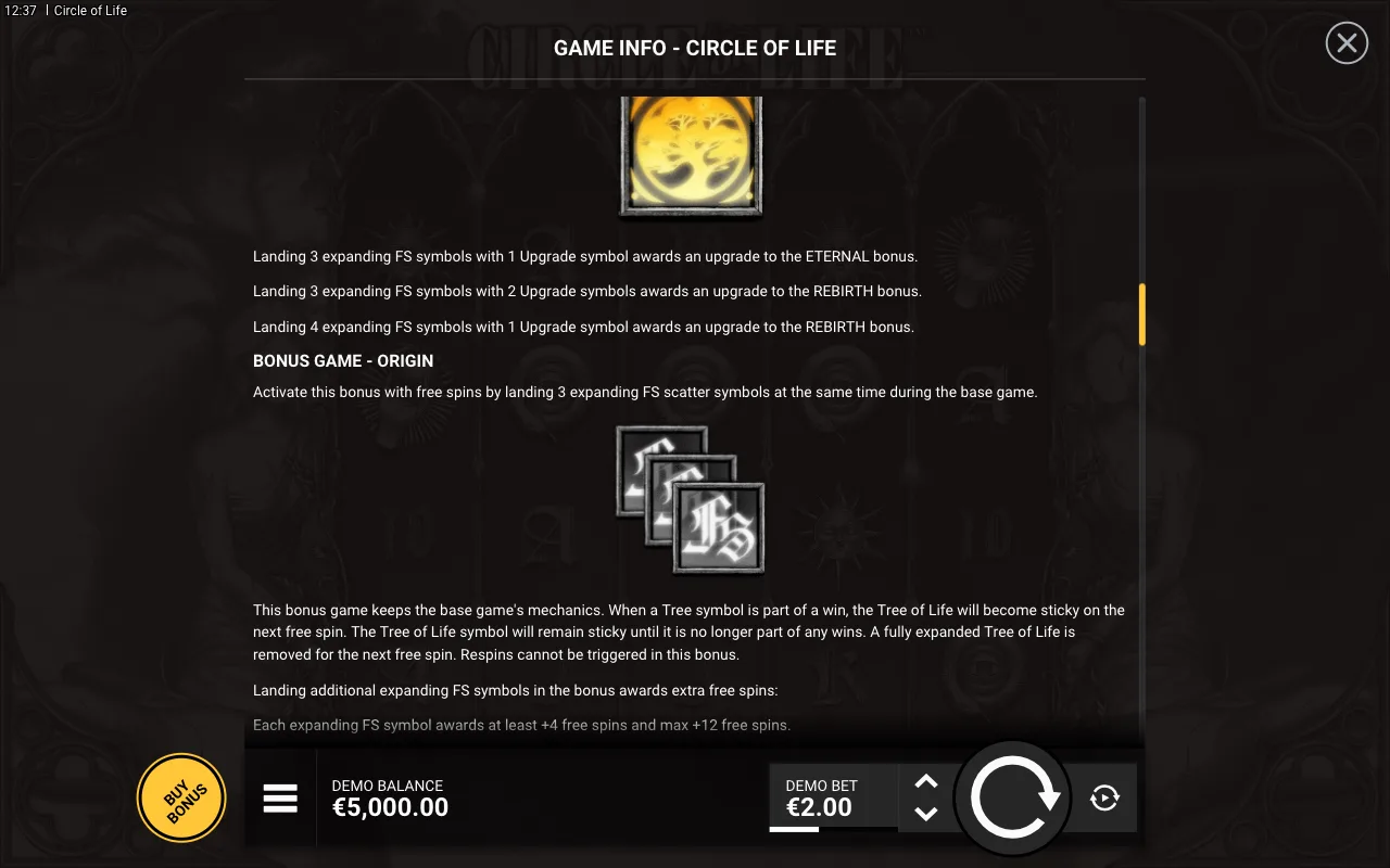 Game rules, page 4 — Circle of Life