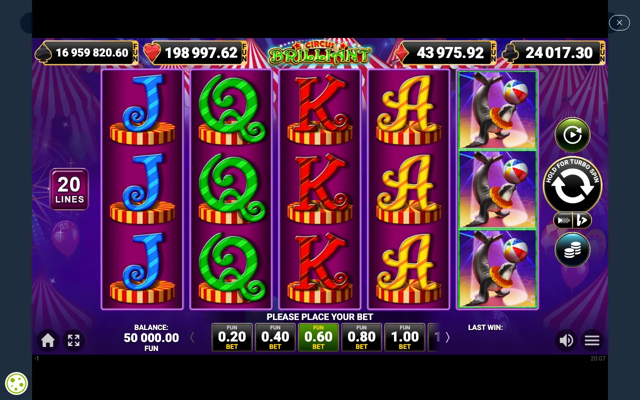 The base game — Circus Brilliant