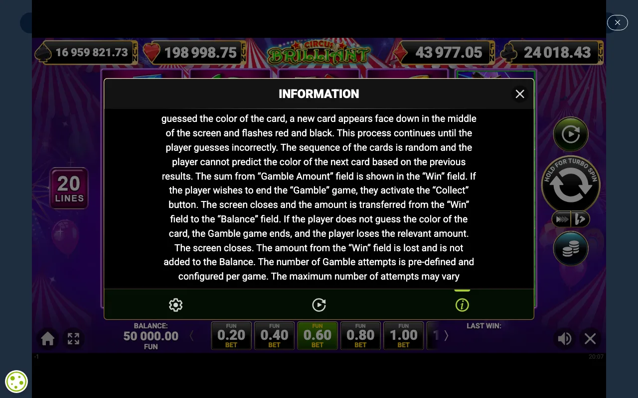 Game rules, page 4 — Circus Brilliant