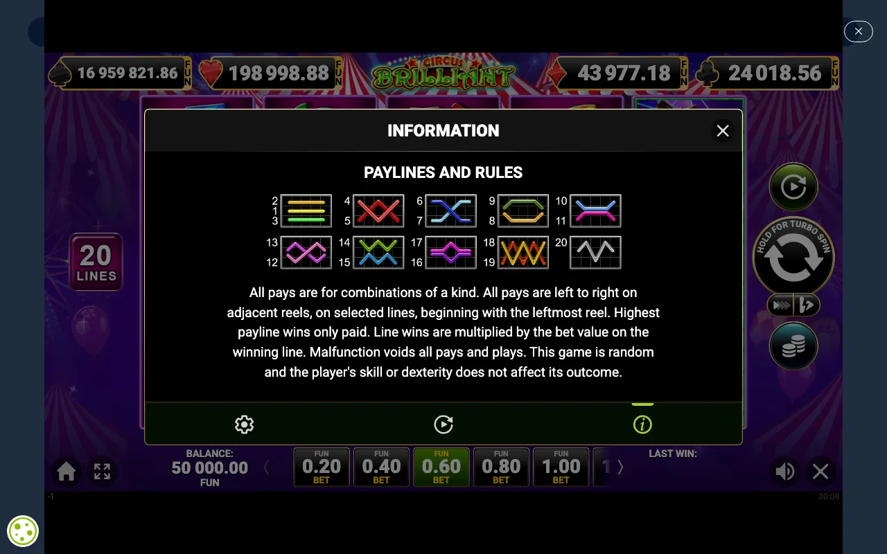 Game rules, page 5 — Circus Brilliant