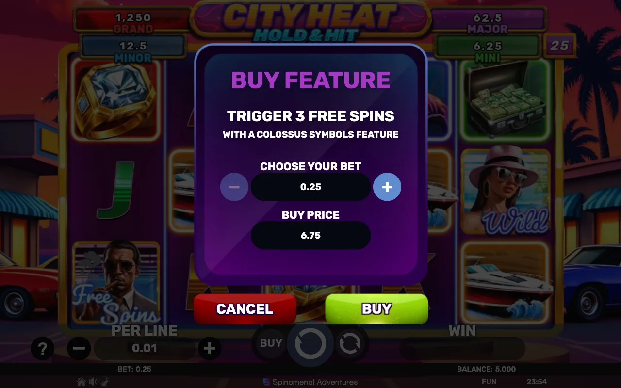 Buying the feature — City Heat Hold Hit