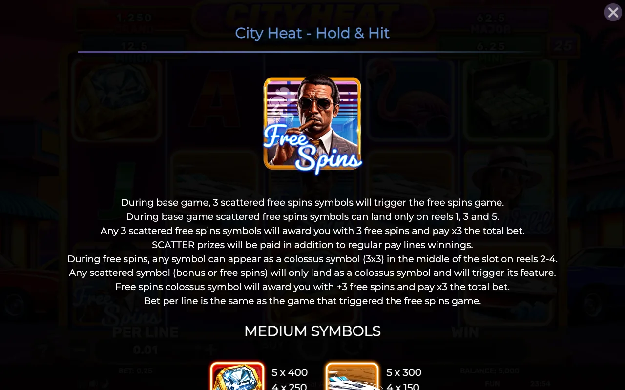 Game rules, page 3 — City Heat Hold Hit
