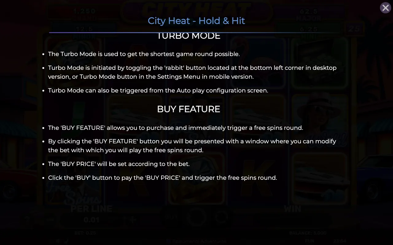 Game rules, page 8 — City Heat Hold Hit