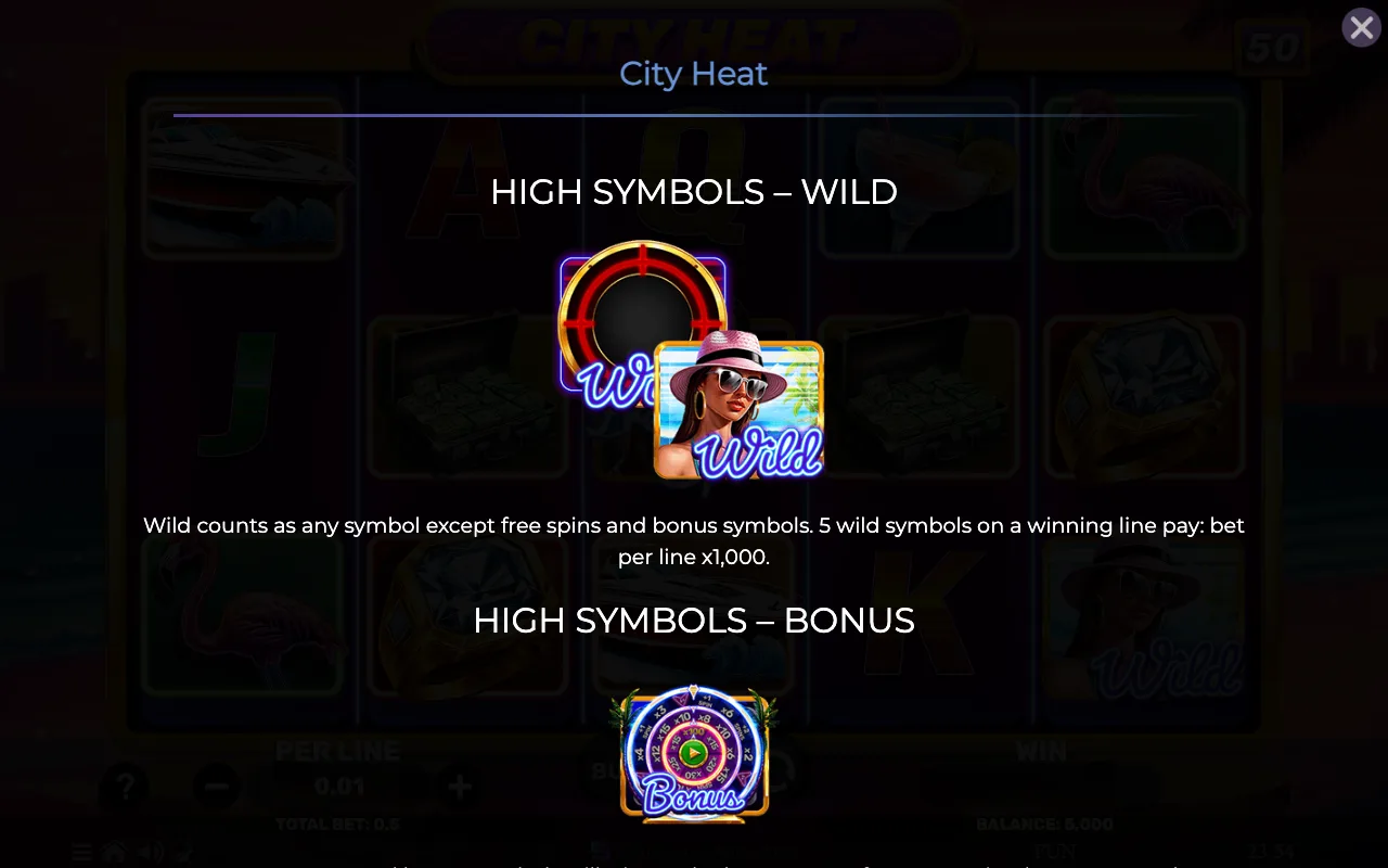 High symbols - wild — City Heat