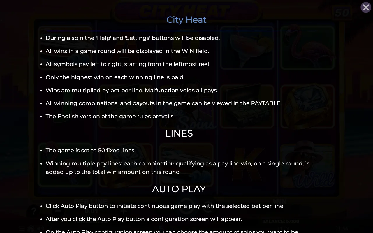 Game rules, page 7 — City Heat