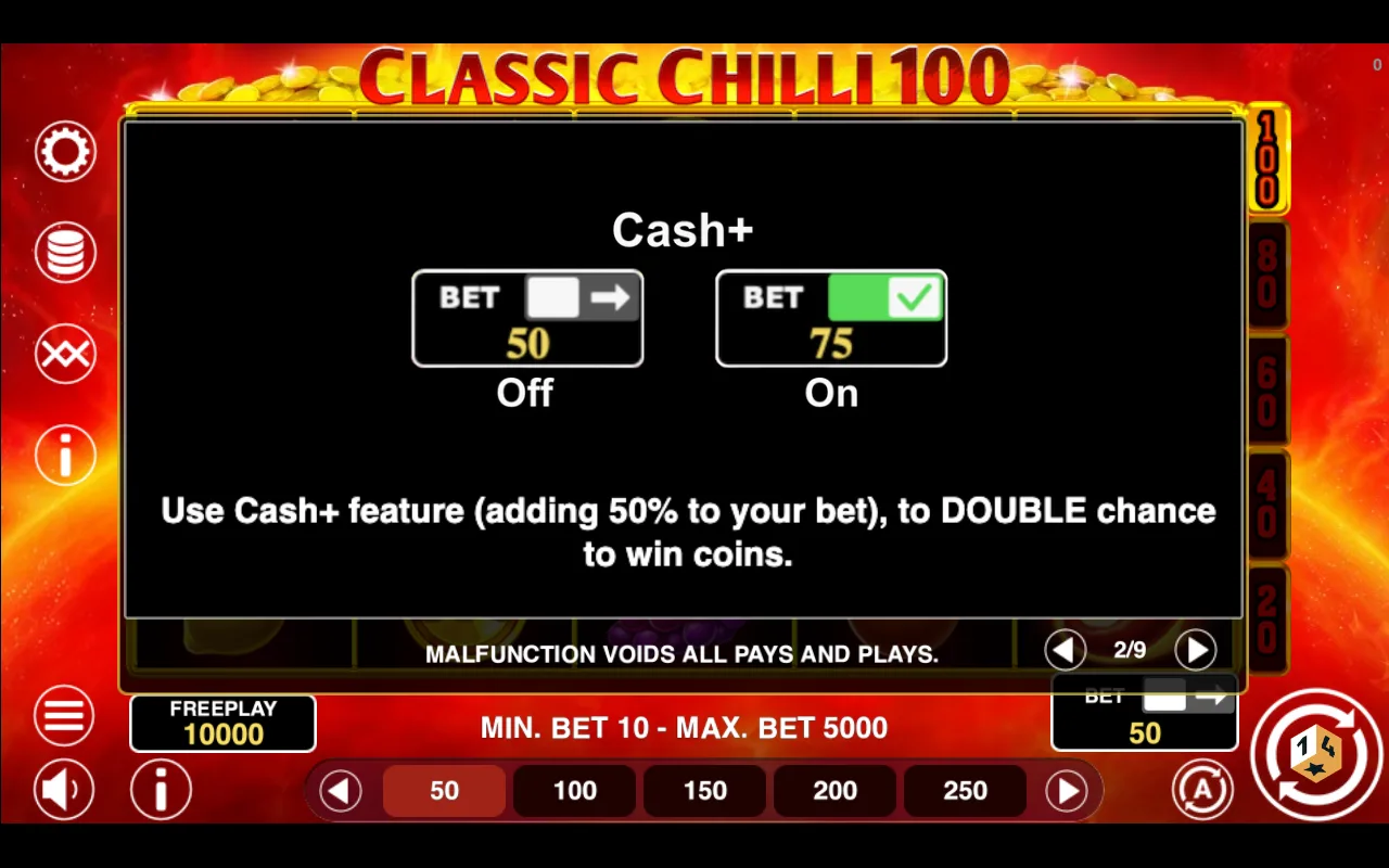 Game rules, page 2 — Classic Chilli 100