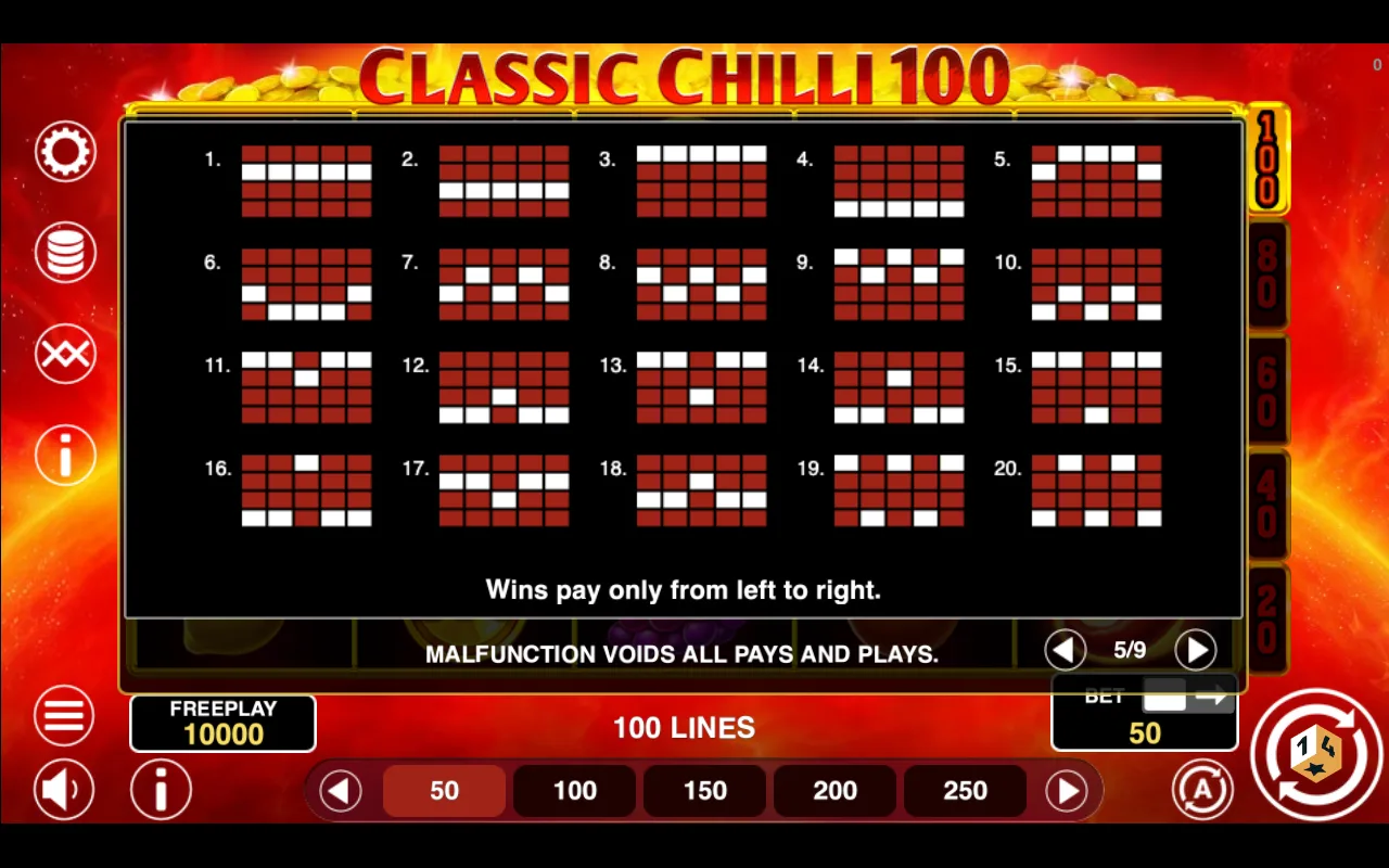Game rules, page 5 — Classic Chilli 100