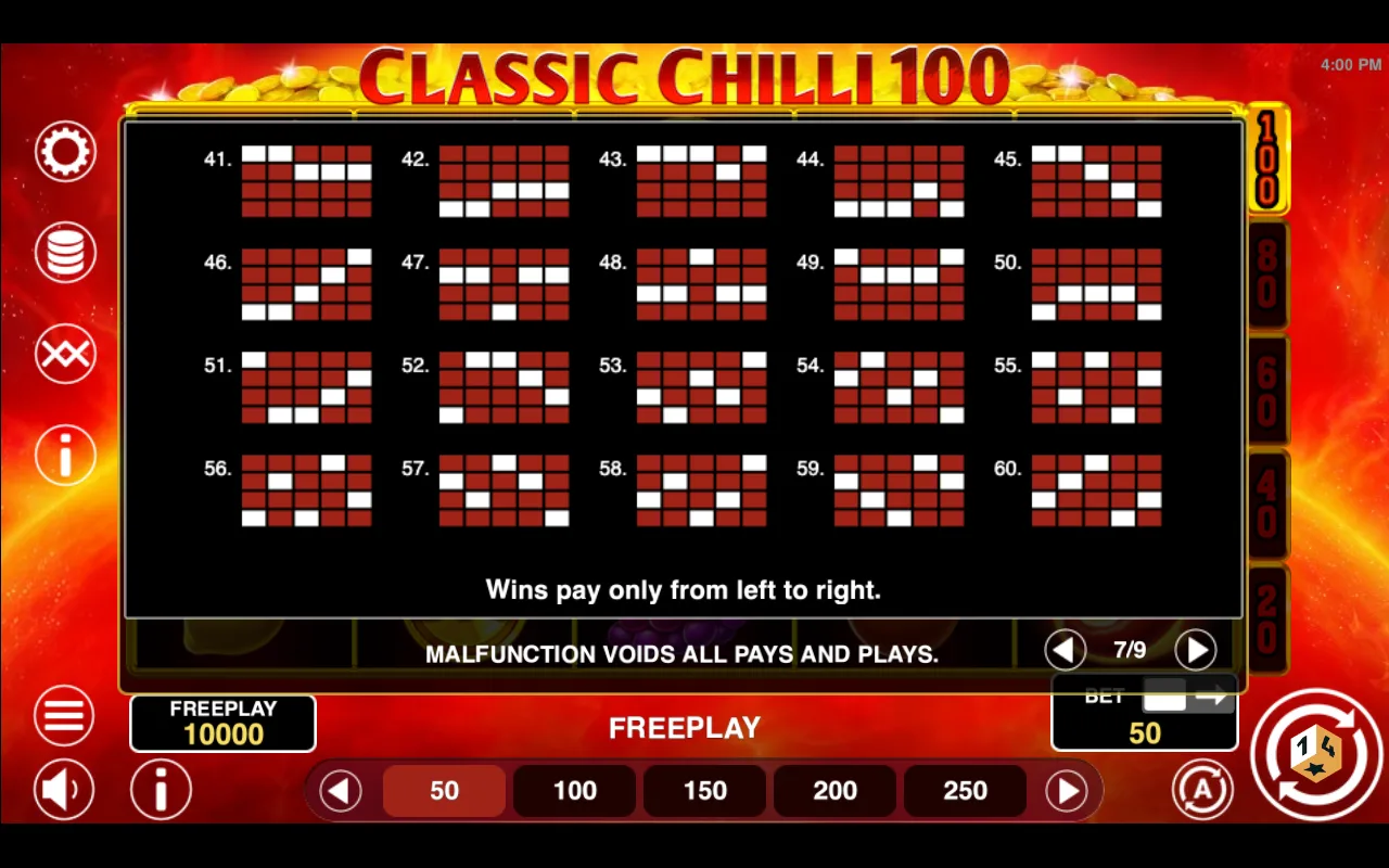 Game rules, page 7 — Classic Chilli 100