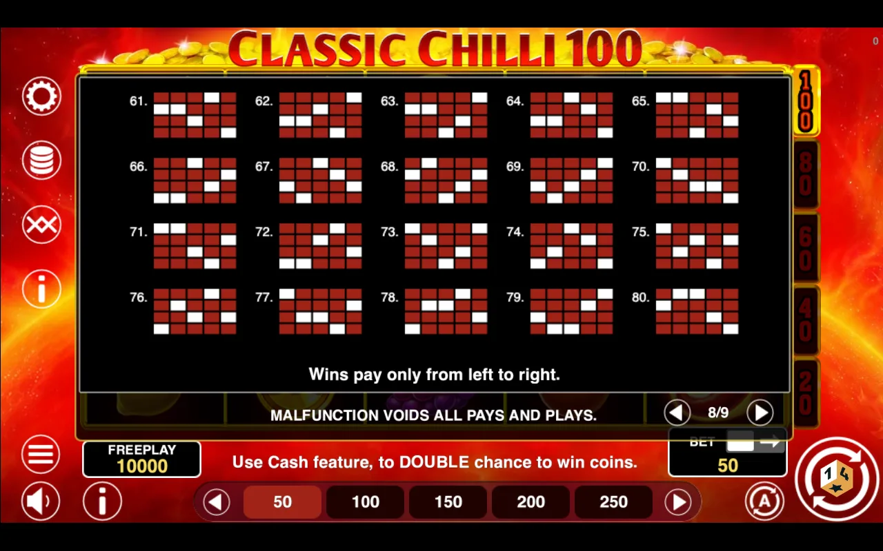 Game rules, page 8 — Classic Chilli 100