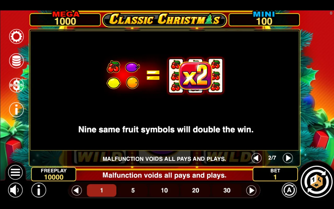 Game rules, page 2 — Classic Christmas Hold And Win