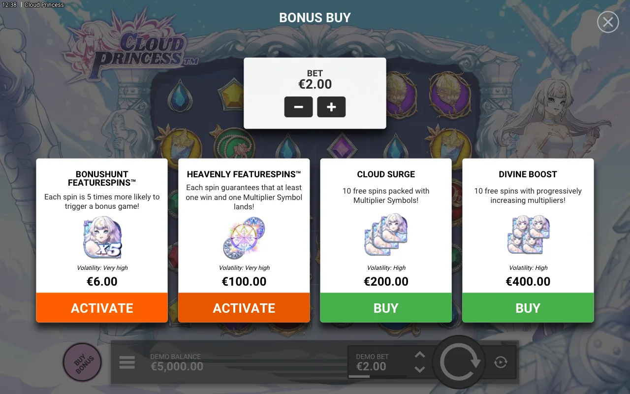 Buying the feature — Cloud Princess