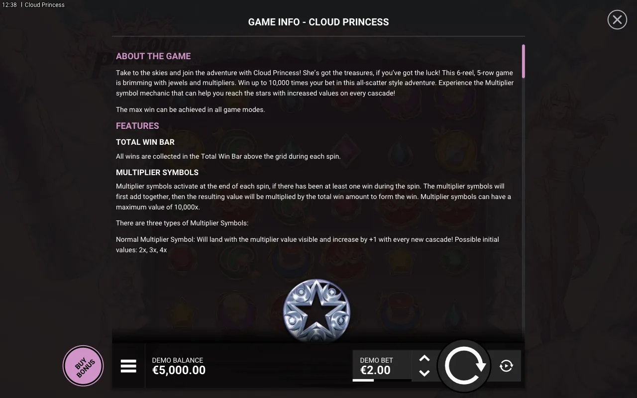 Game rules, page 1 — Cloud Princess