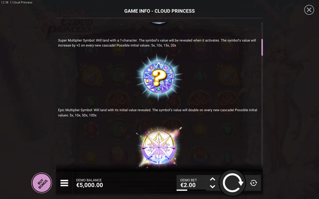 Game rules, page 2 — Cloud Princess