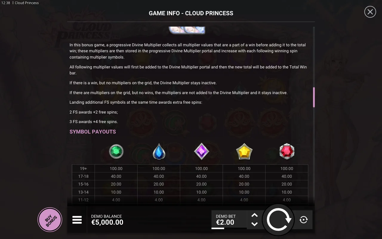 Game rules, page 4 — Cloud Princess
