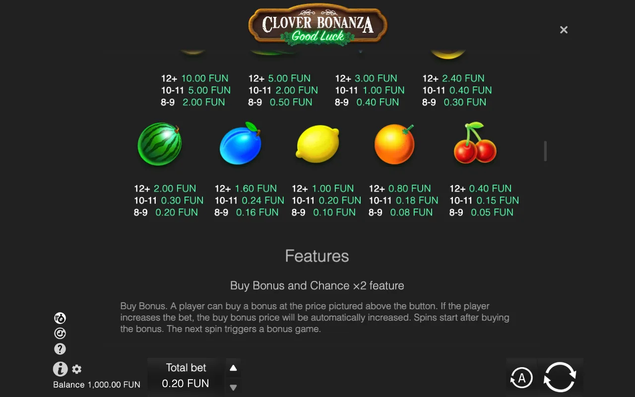 Game rules, page 2 — Clover Bonanza