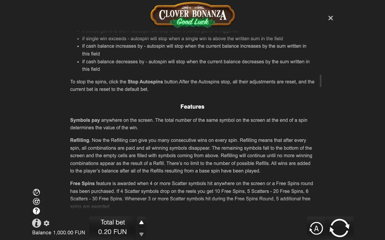 Game rules, page 7 — Clover Bonanza