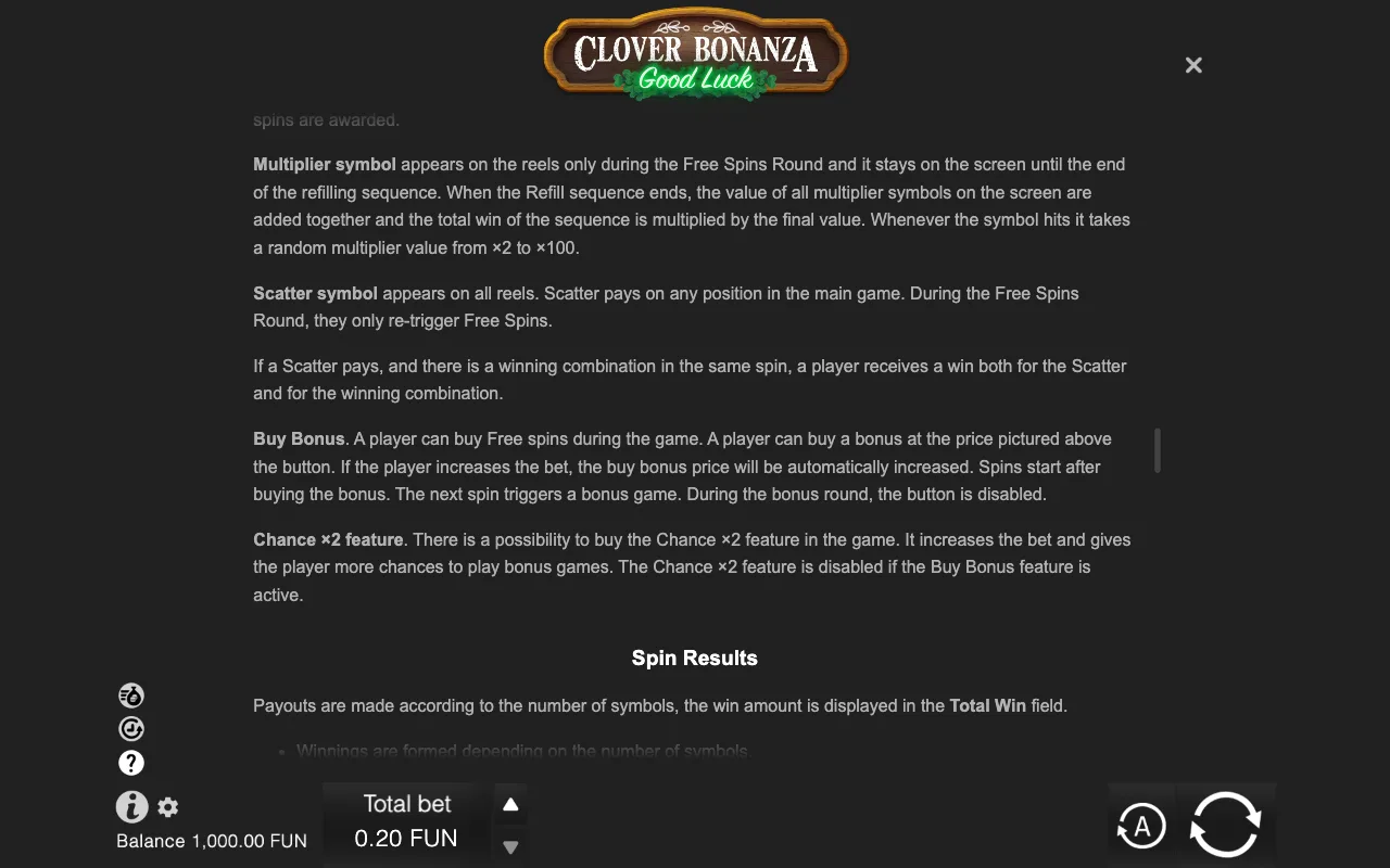 Game rules, page 8 — Clover Bonanza