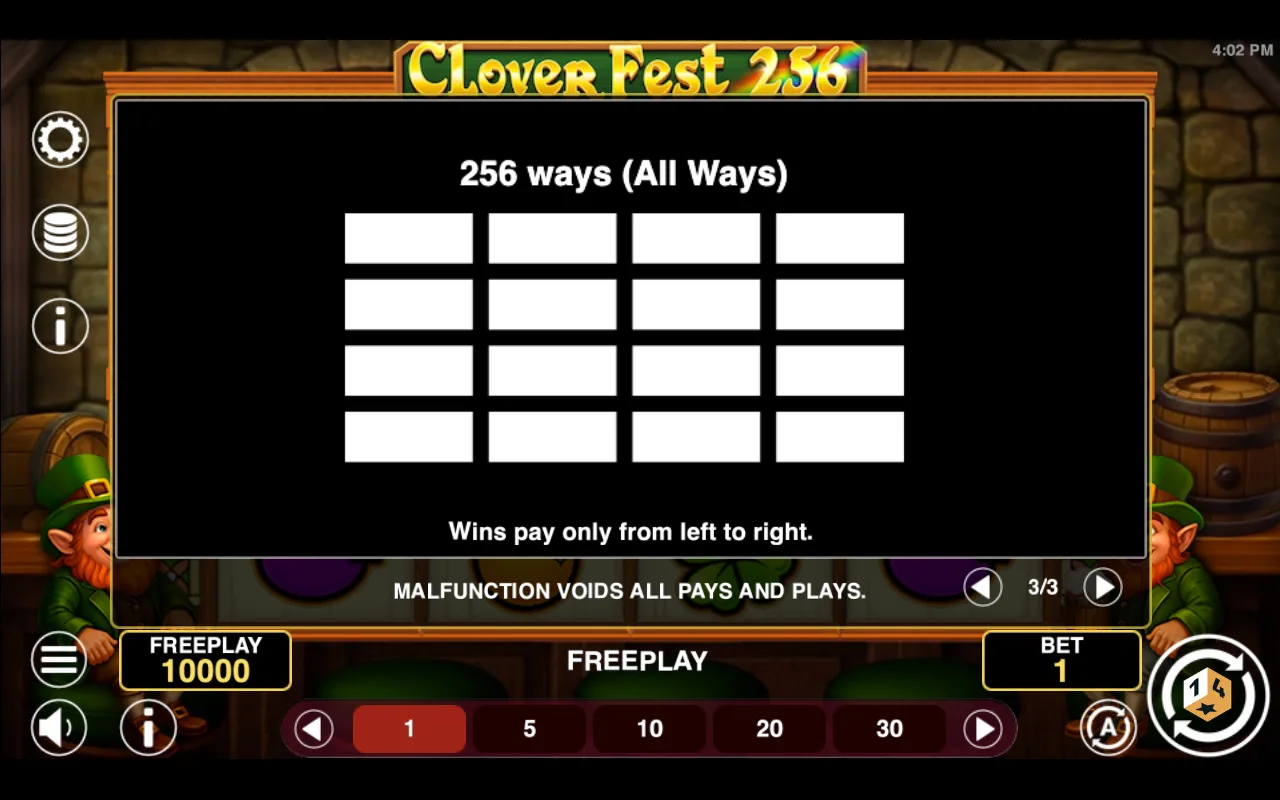 Game rules, page 3 — Clover Fest 256