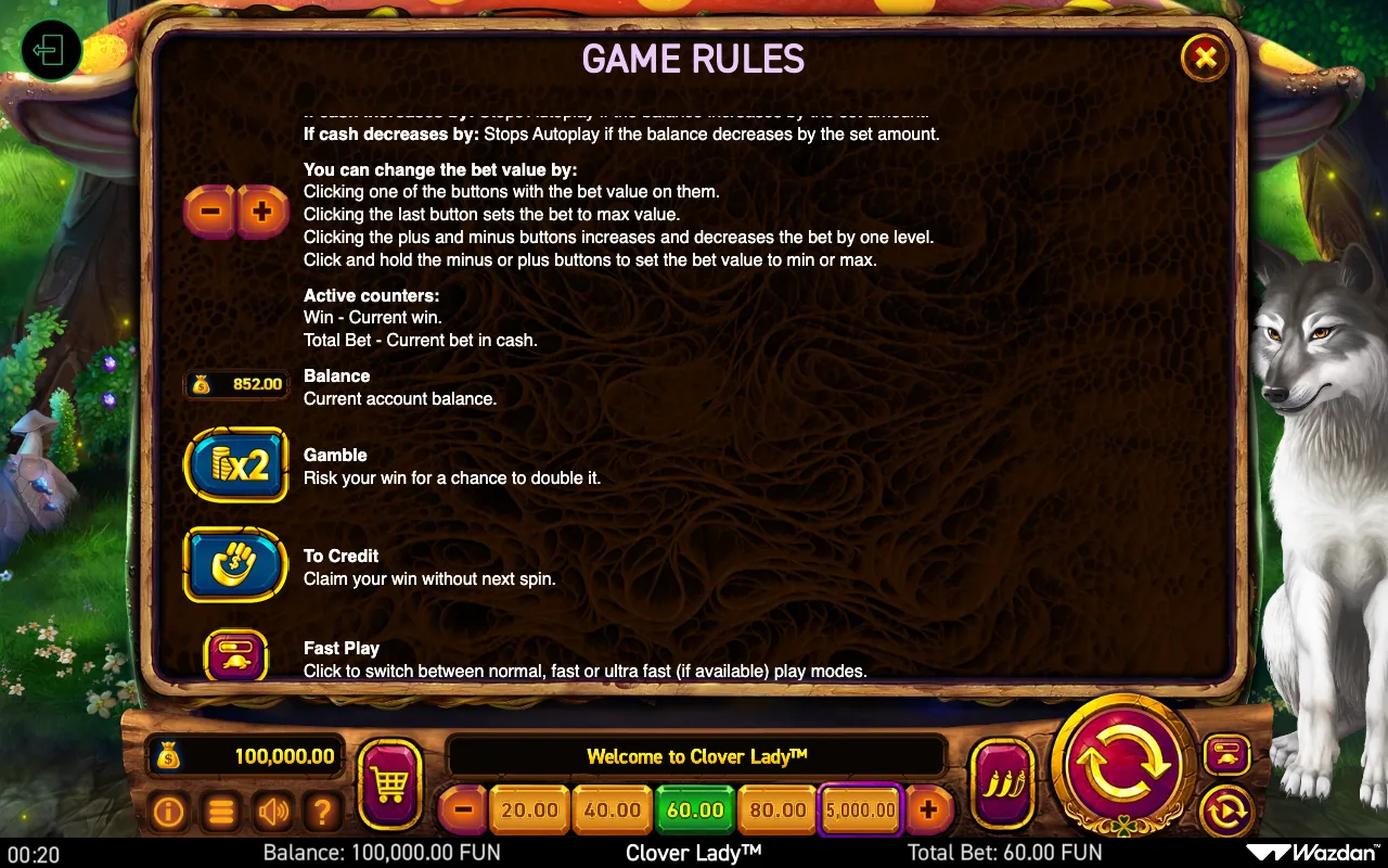 Game rules, page 11 — Clover Lady