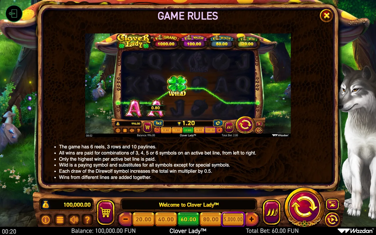 Game rules, page 8 — Clover Lady