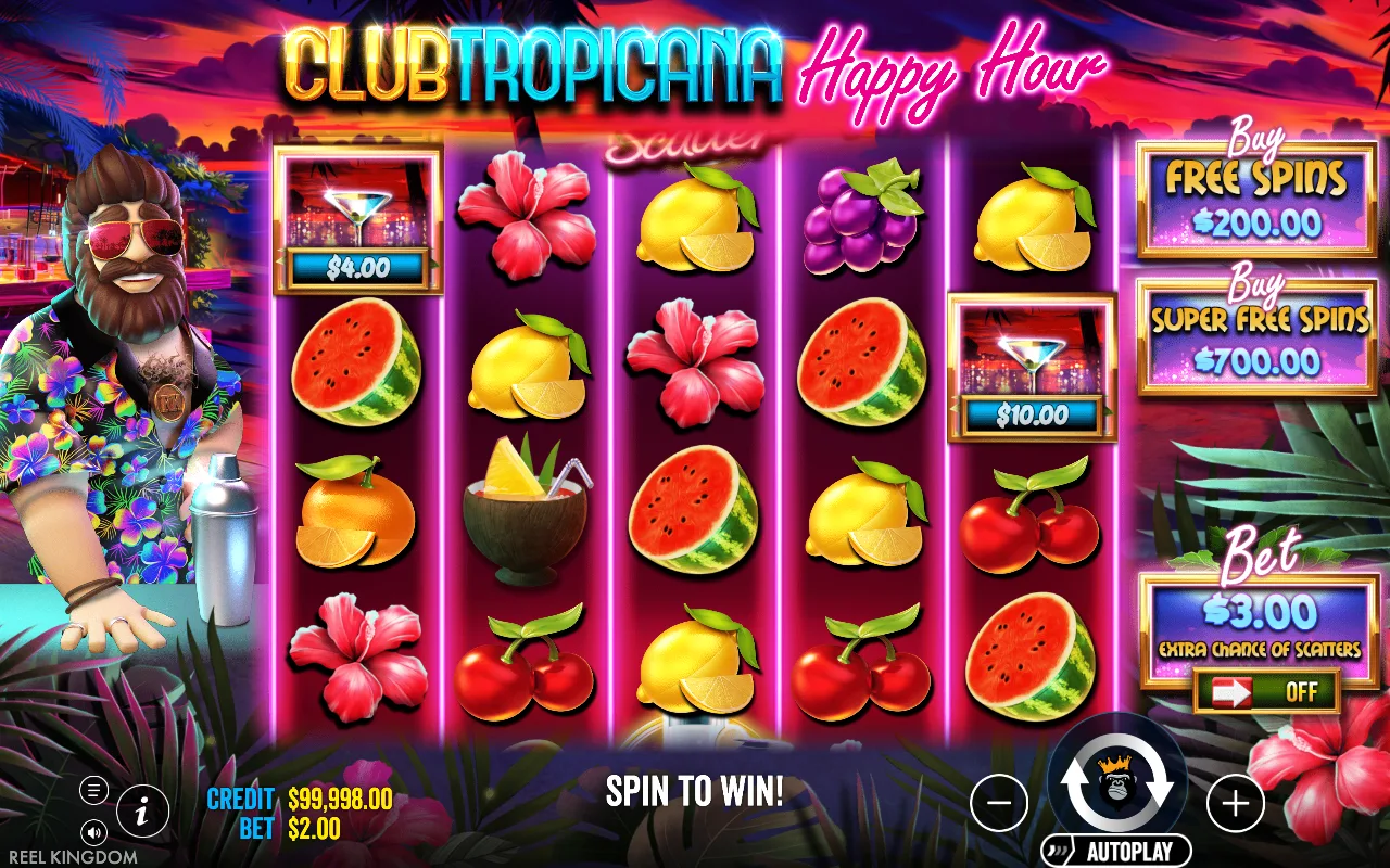 The base game — Club Tropicana Happy Hour