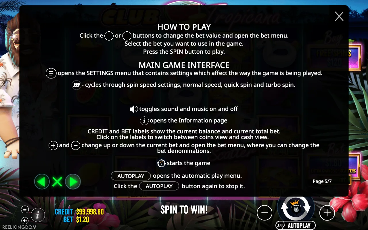 How to play — Club Tropicana