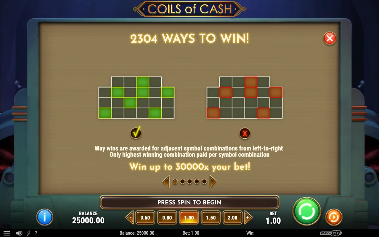 Game rules, page 2 — Coils of Cash