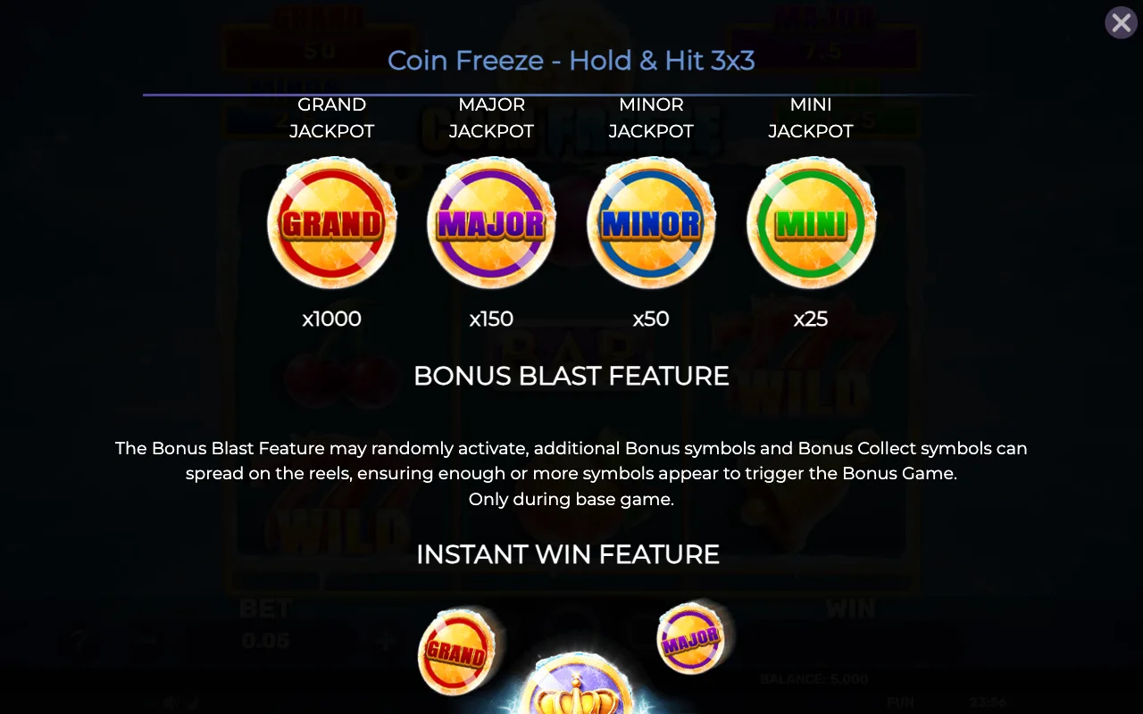 Jackpot jackpot jackpot jackpot — Coin Freeze Holdhit 3x3