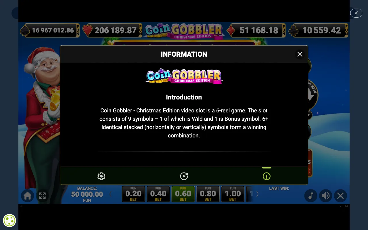 Game rules, page 1 — Coin Gobbler Christmas Edition
