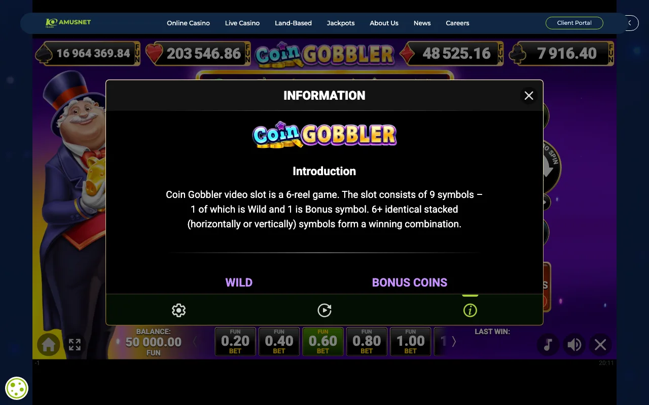 Game rules, page 1 — Coin Gobbler