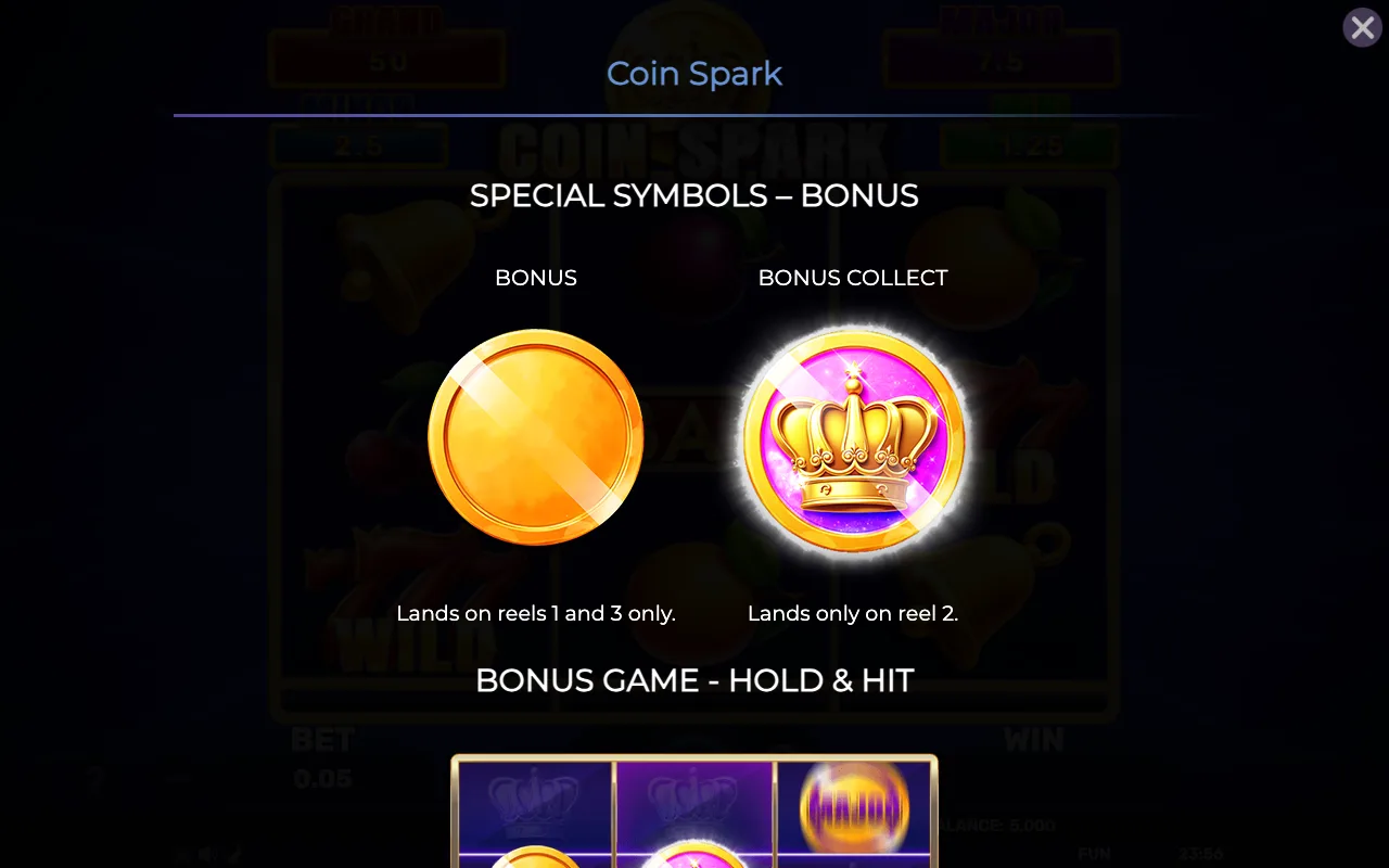 Special symbols - bonus — Coin Spark