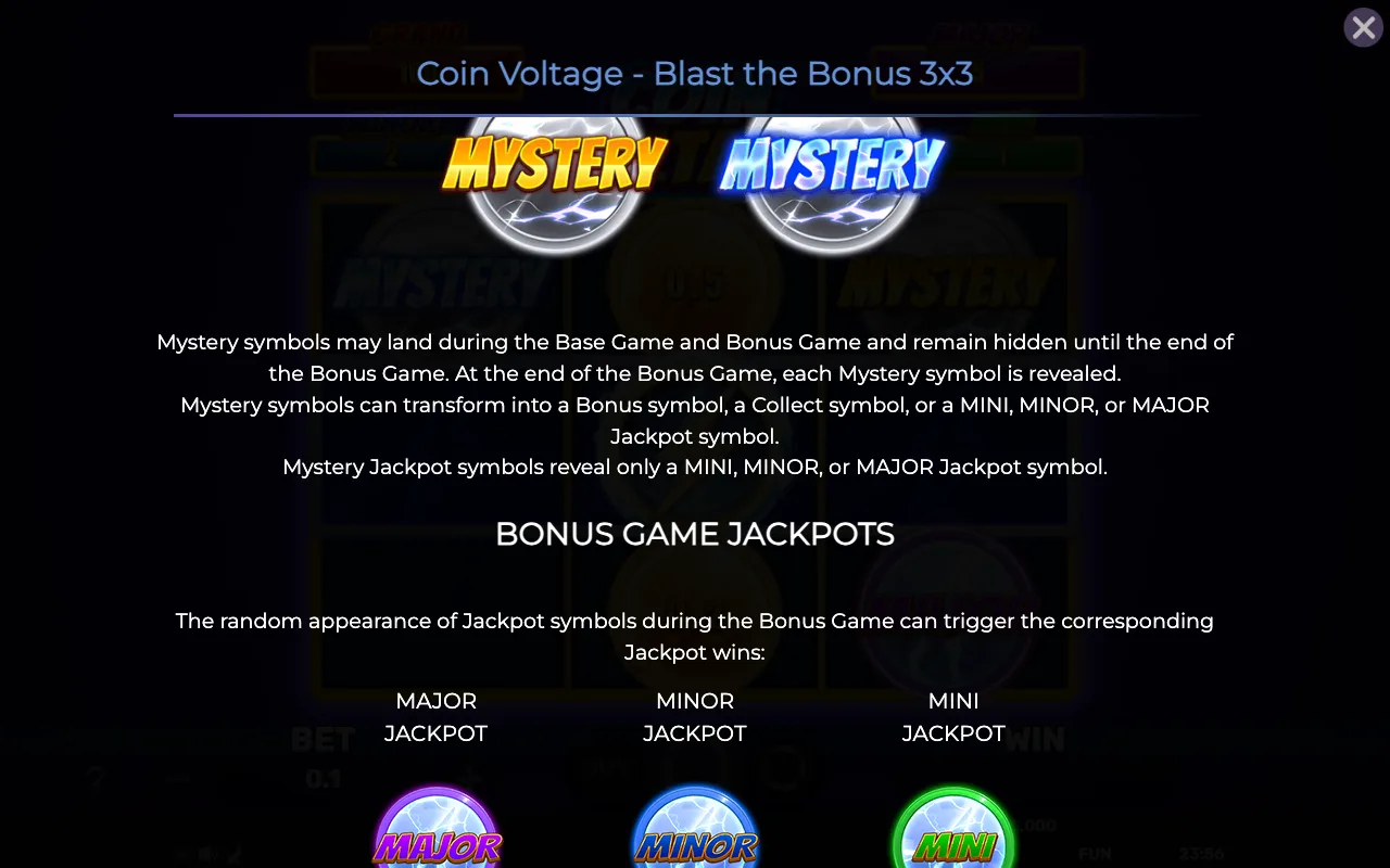 Game rules, page 4 — Coin Voltage Blast The Bonus 3x3