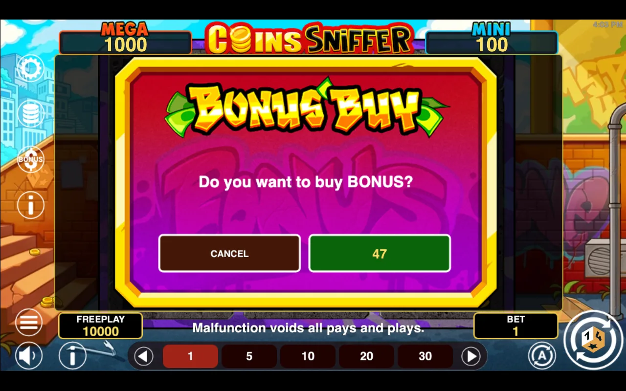 Buying the feature — Coins Sniffer Hold And Win
