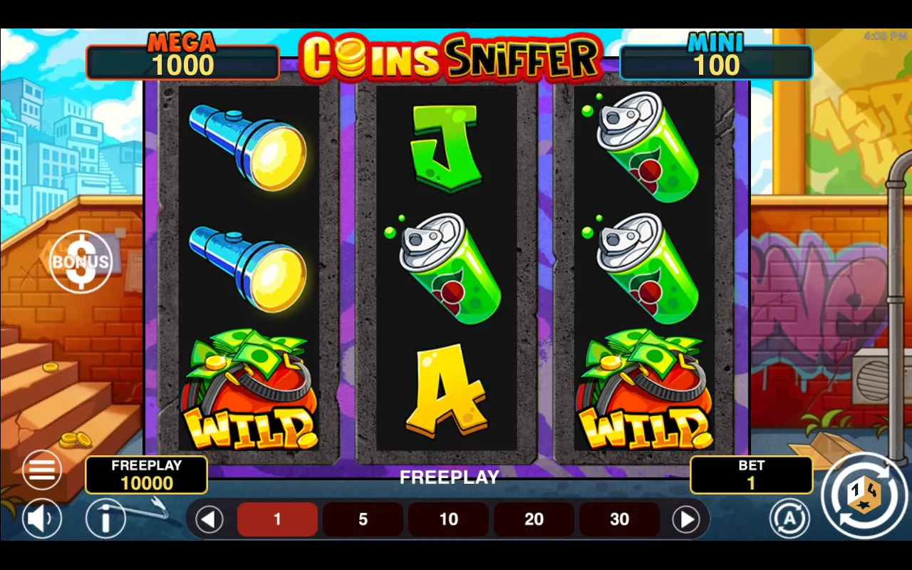 The base game — Coins Sniffer Hold And Win