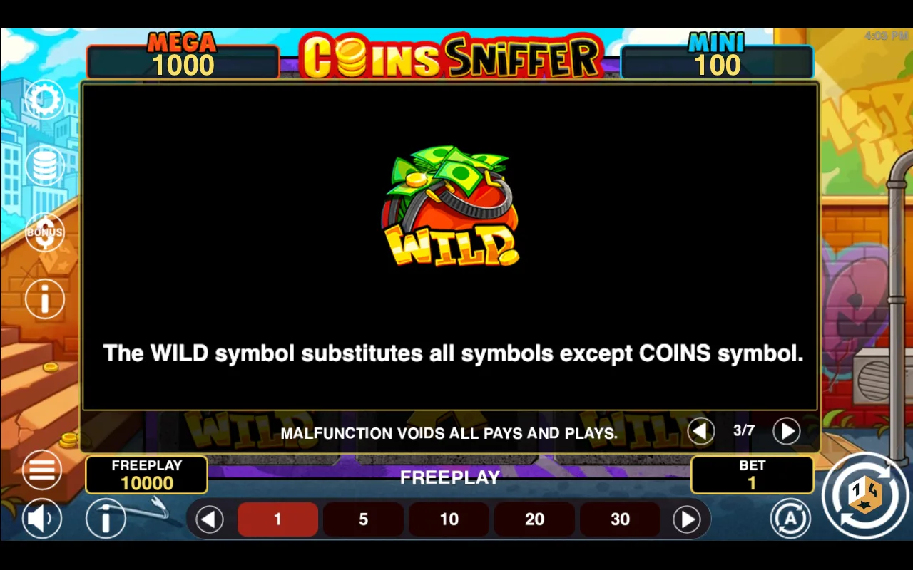 Game rules, page 3 — Coins Sniffer Hold And Win