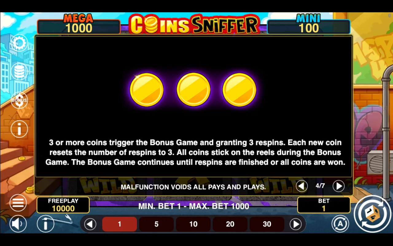 Game rules, page 4 — Coins Sniffer Hold And Win