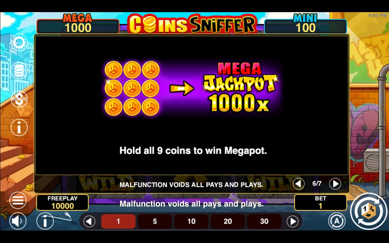 Game rules, page 6 — Coins Sniffer Hold And Win
