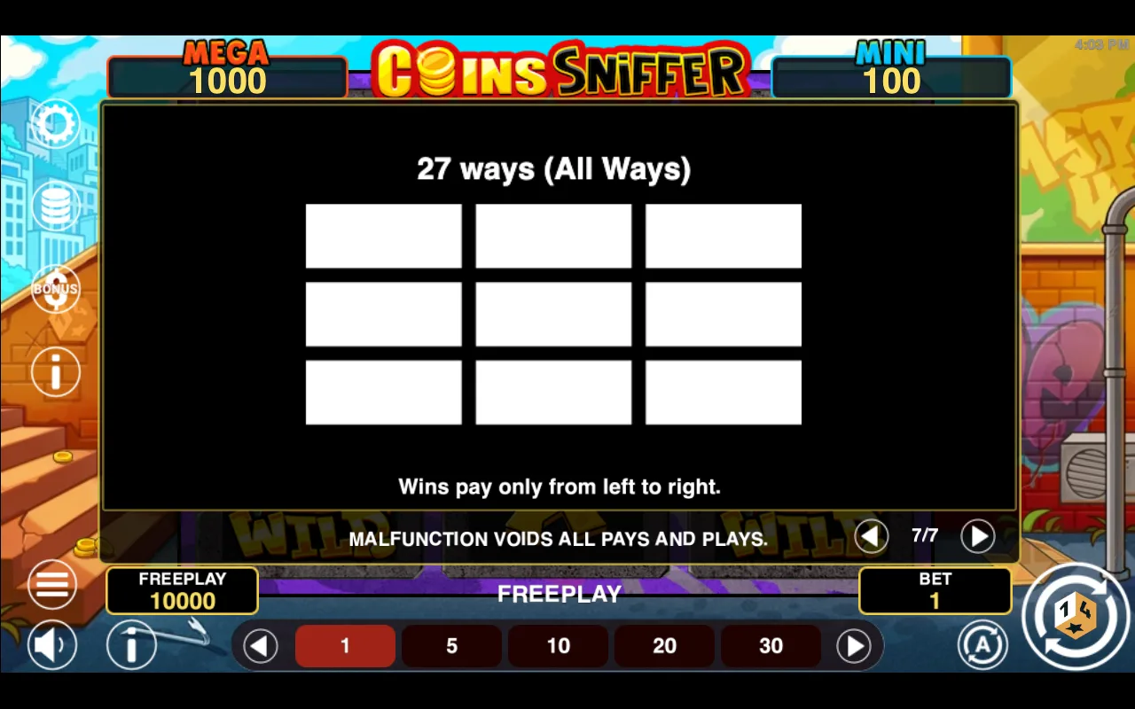 Game rules, page 7 — Coins Sniffer Hold And Win