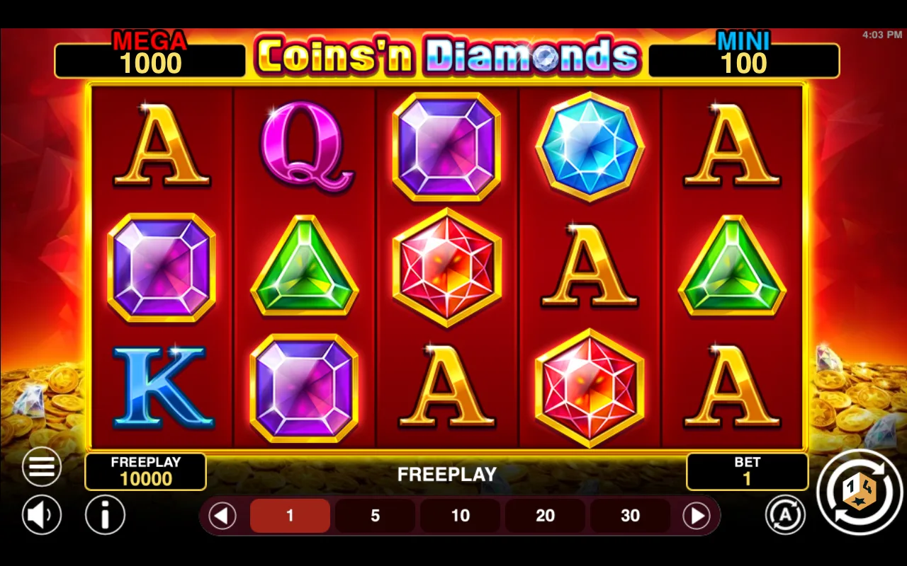 The base game — Coinsn Diamonds Fortune