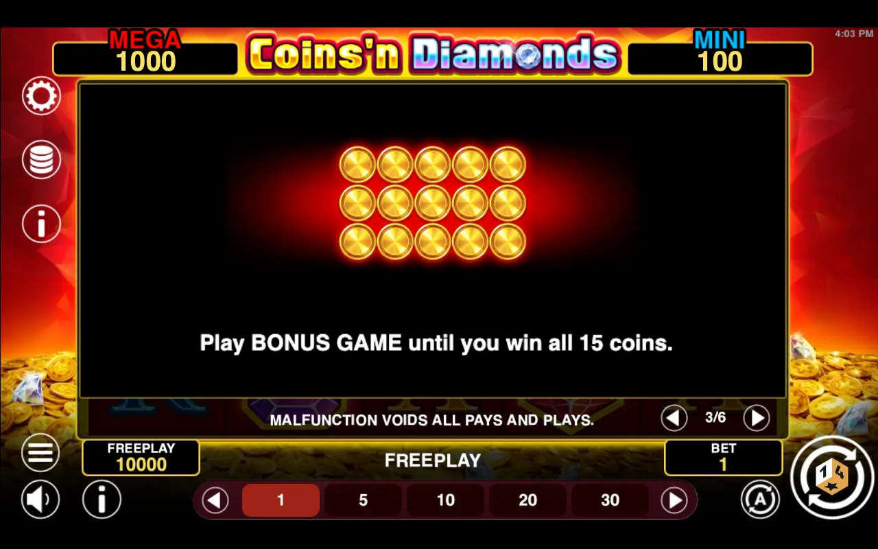 Game rules, page 3 — Coinsn Diamonds Fortune