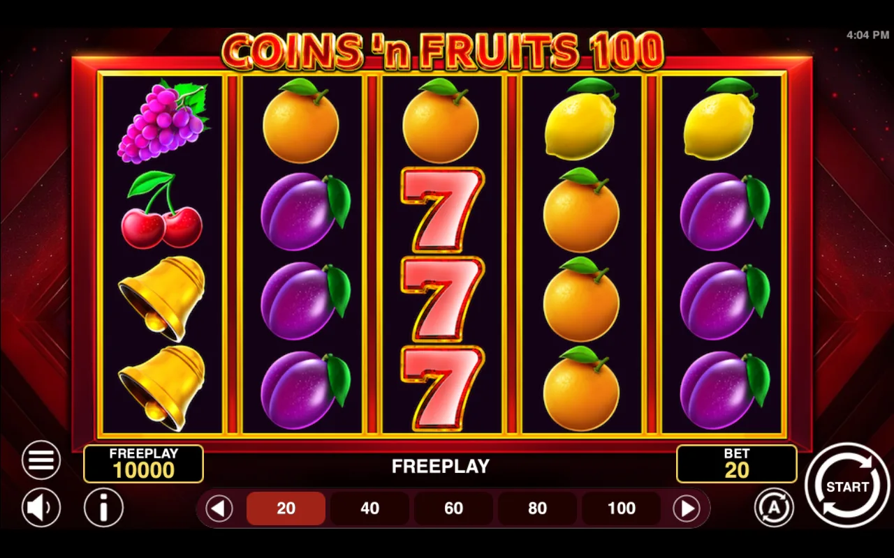 The base game — Coinsn Fruits 100