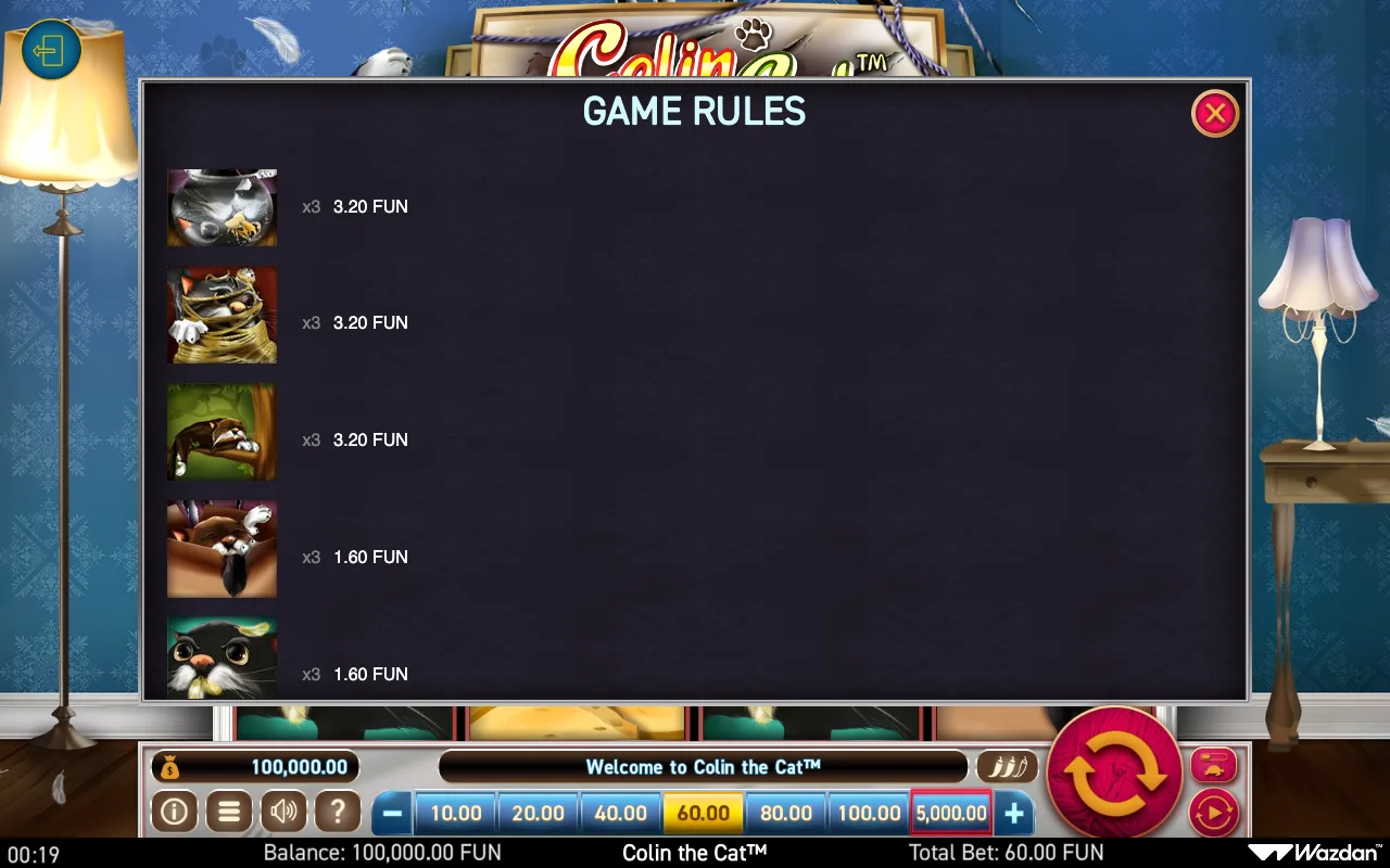 Game rules — Colin The Cat