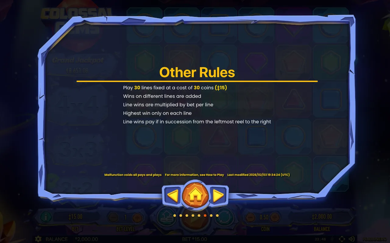 Game rules, page 7 — Colossal Gems