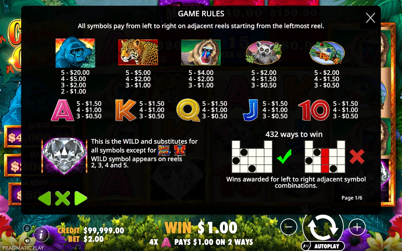 Game rules, page 7 — Congo Cash